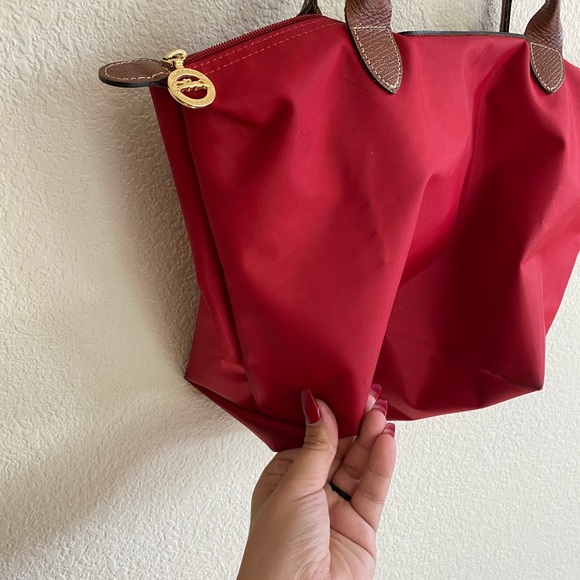 LongChamp Authentic Red Le Pliage Small Handbag - Picture 5 of 7